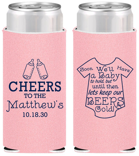 Personalized Baby Shower Slim Can Coolers - Bottle | 90094