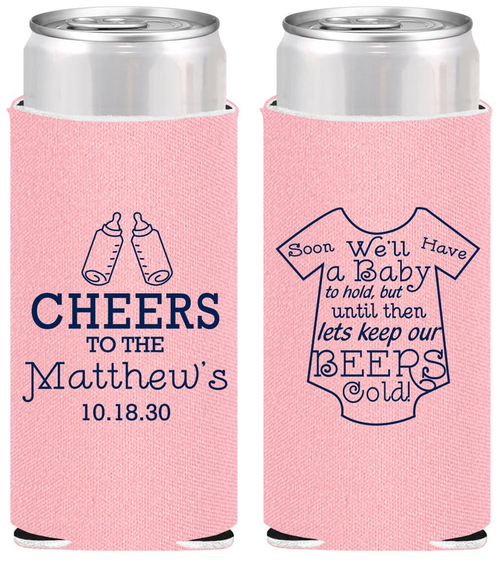 Personalized Baby Shower Slim Can Coolers - Bottle | 90094