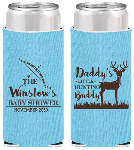 Personalized Baby Shower Slim Can Coolers - Hunting Buddy | 90127