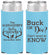 Personalized Baby Shower Slim Can Coolers - Gender Reveal Buck Or Doe | 90131