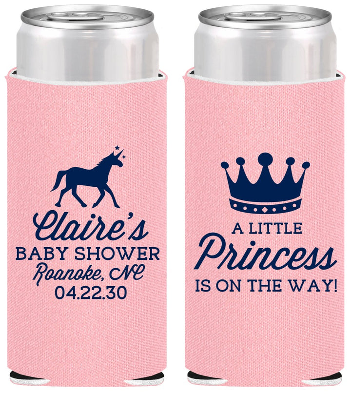 Personalized Baby Shower Slim Can Coolers - Little Princess | 90174