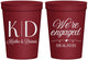Personalized Engagement 16 oz Stadium Cups - We Are Engaged | 10001