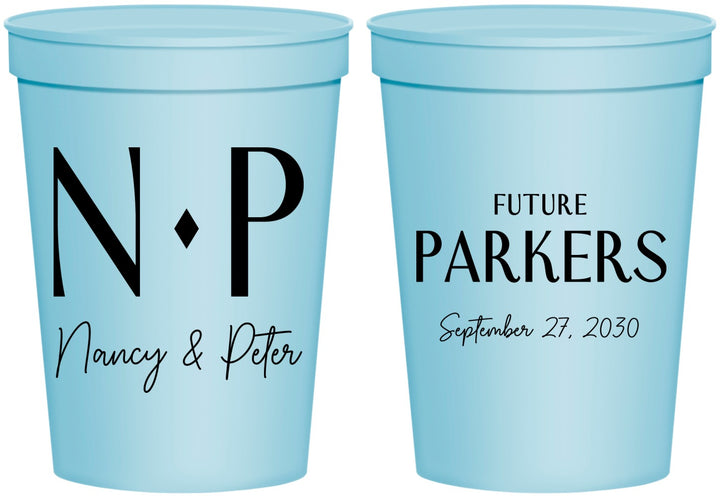 Personalized Engagement 16 oz Stadium Cups - Future | 10010