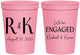 Personalized Engagement 16 oz Stadium Cups - We Are Engaged | 10011