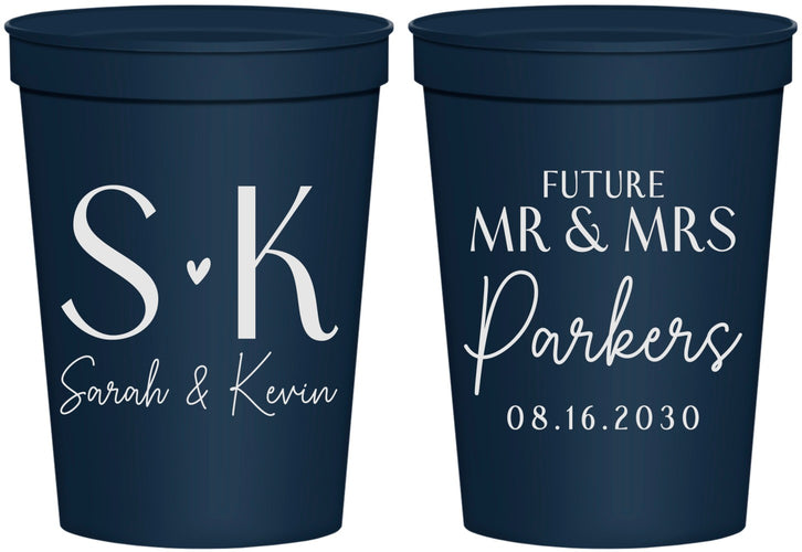 Personalized Engagement 16 oz Stadium Cups - Future Mr And Mrs | 10012