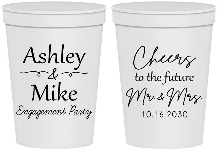 Personalized Engagement 16 oz Stadium Cups - Future Mr And Mrs | 10014