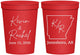 Personalized Wedding 16 oz Stadium Cups - Arkansas | 103