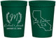 Personalized Wedding 16 oz Stadium Cups - California | 104