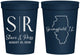 Personalized Wedding 16 oz Stadium Cups - Illinois | 112