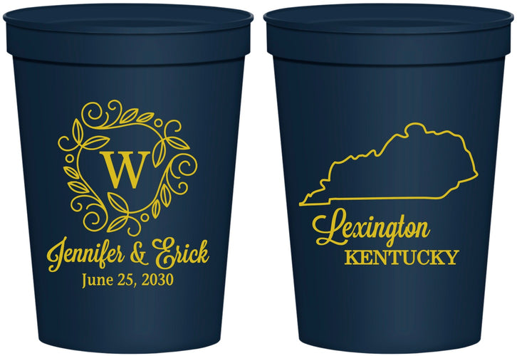 Personalized Wedding 16 oz Stadium Cups - Kentucky | 116