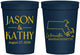 Personalized Wedding 16 oz Stadium Cups - Massachusetts | 120