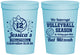 Personalized Bat Mitzvah 16 oz Stadium Cups - 12th Birthday Volleyball | 120016