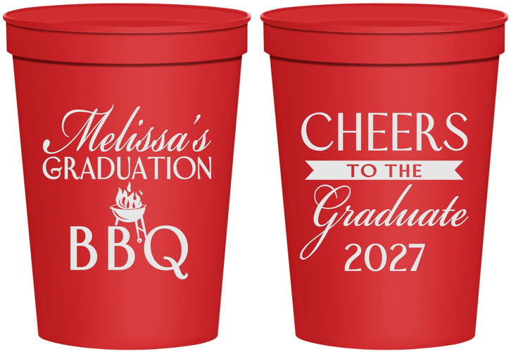 Personalized Graduation 16 oz Stadium Cups - Class Of 2027 Bbq | 130006