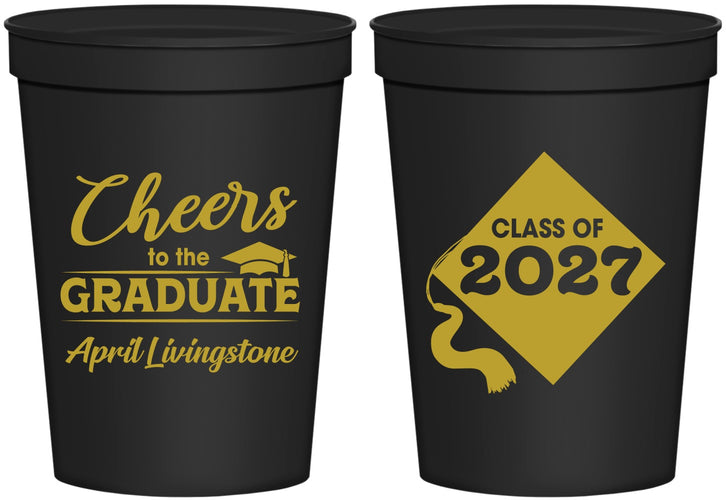 Personalized Graduation 16 oz Stadium Cups - Class Of 2027 Tassel Hassel | 130033