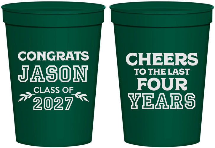 Personalized Graduation 16 oz Stadium Cups - Class Of 2027 Last Four Years | 130036
