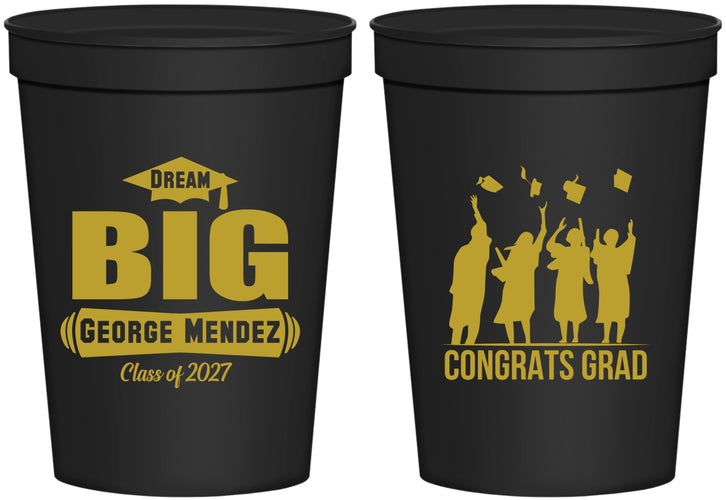 Personalized Graduation 16 oz Stadium Cups - Class Of 2027 Dream Big | 130039