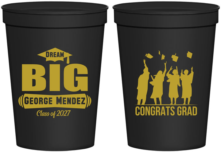 Personalized Graduation 16 oz Stadium Cups - Class Of 2027 Dream Big | 130039