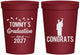 Personalized Graduation 16 oz Stadium Cups - Class Of 2027 Congrats | 130046