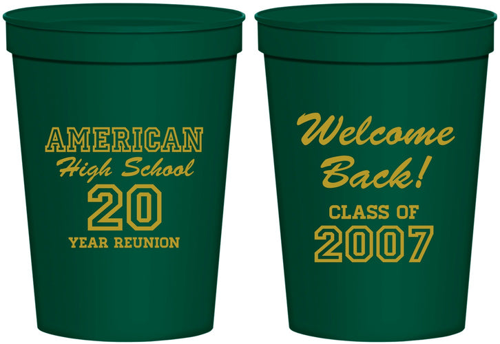 Personalized Class Reunion 16 oz Stadium Cups - Class Of 2007 20 Year | 140001