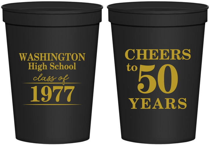 Personalized Class Reunion 16 oz Stadium Cups - Class Of 1977 50 Year | 140004