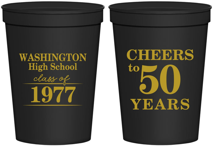 Personalized Class Reunion 16 oz Stadium Cups - Class Of 1977 50 Year | 140004