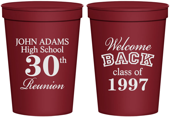 Personalized Class Reunion 16 oz Stadium Cups - Class Of 1997 30 Year | 140007