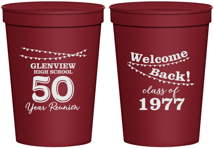 Personalized Class Reunion 16 oz Stadium Cups - Class Of 1977 50 Year | 140019