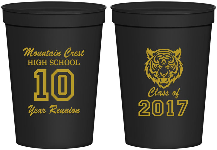 Personalized Class Reunion 16 oz Stadium Cups - Class Of 2017 10 Year | 140020