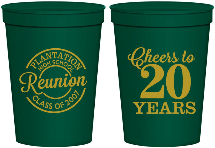 Personalized Class Reunion 16 oz Stadium Cups - Class Of 2007 20 Year | 140021