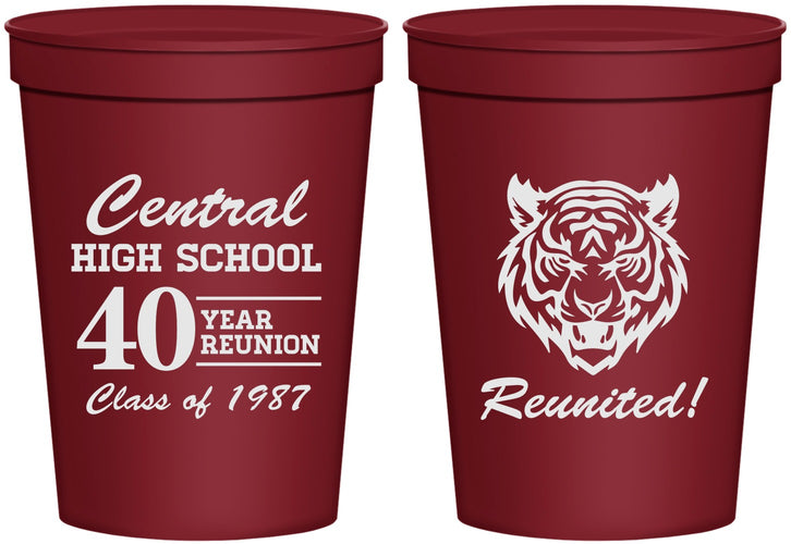 Personalized Class Reunion 16 oz Stadium Cups - Class Of 1987 40 Year | 140023