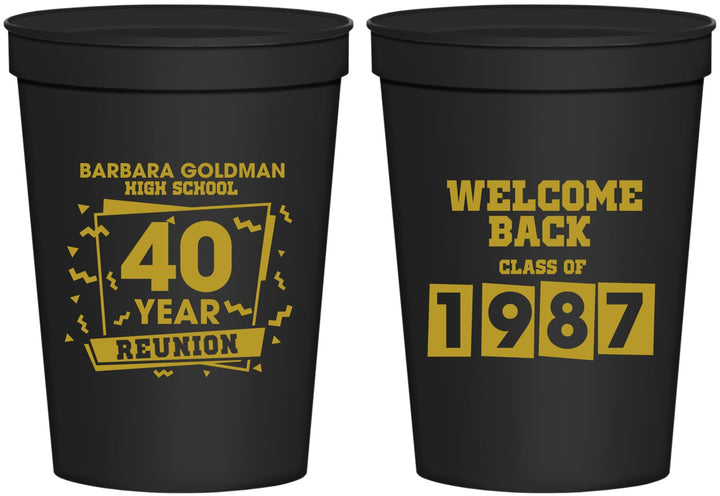 Personalized Class Reunion 16 oz Stadium Cups - Class Of 1987 40 Year | 140028