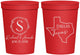 Personalized Wedding 16 oz Stadium Cups - Texas | 142
