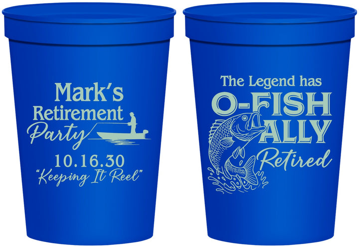 Personalized Retirement 16 oz Stadium Cups - Ofishally Retired | 150008