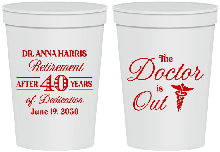 Personalized Retirement 16 oz Stadium Cups - Doctor | 150017