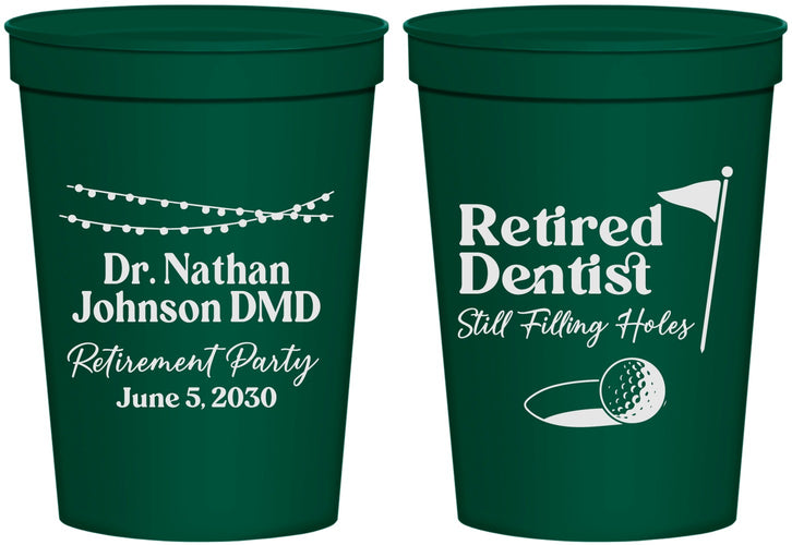 Personalized Retirement 16 oz Stadium Cups - Dentist | 150019