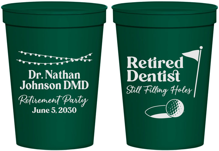 Personalized Retirement 16 oz Stadium Cups - Dentist | 150019