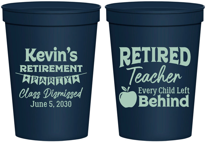 Personalized Retirement 16 oz Stadium Cups - Teacher | 150022
