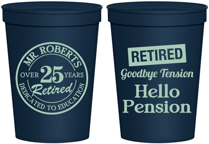 Personalized Retirement 16 oz Stadium Cups - Teacher | 150024