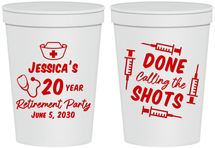 Personalized Retirement 16 oz Stadium Cups - Nurse | 150026