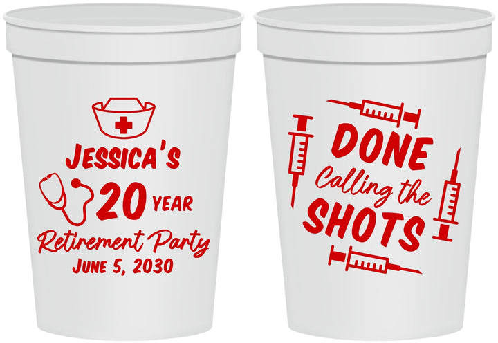 Personalized Retirement 16 oz Stadium Cups - Nurse | 150026