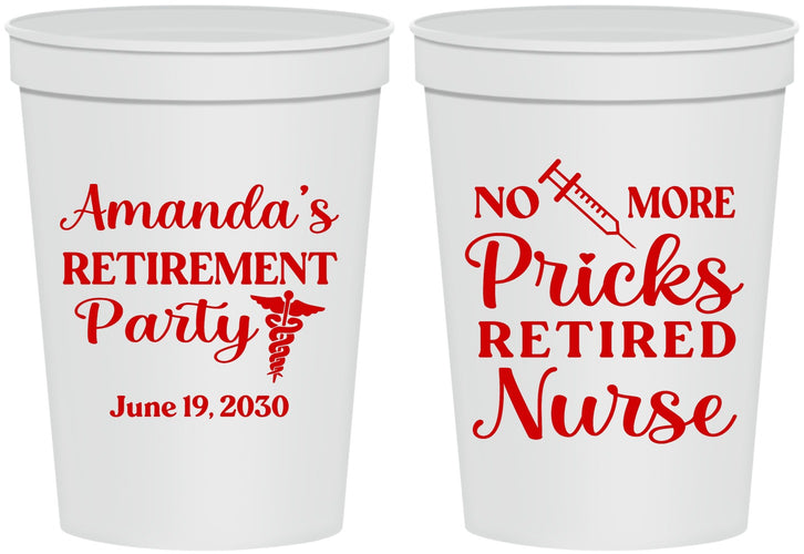 Personalized Retirement 16 oz Stadium Cups - Nurse | 150027