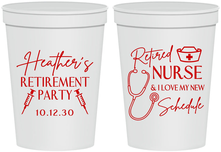Personalized Retirement 16 oz Stadium Cups - Nurse | 150028