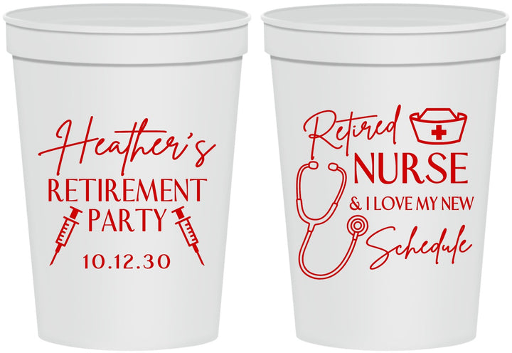 Personalized Retirement 16 oz Stadium Cups - Nurse | 150028