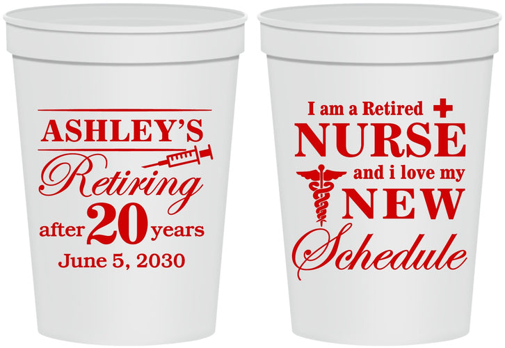 Personalized Retirement 16 oz Stadium Cups - Nurse | 150029