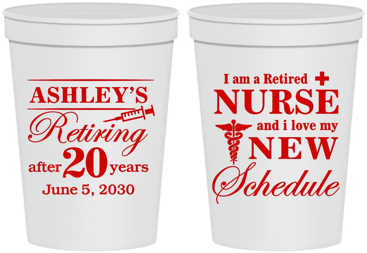 Personalized Retirement 16 oz Stadium Cups - Nurse | 150029