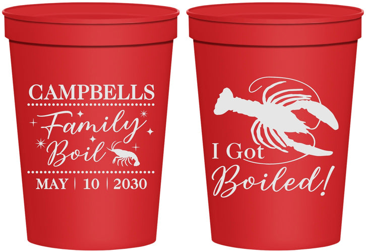 Personalized Family Reunion 16 oz Stadium Cups - Crawfish Boil | 160008