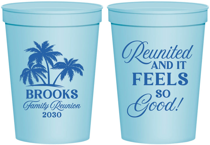 Personalized Family Reunion 16 oz Stadium Cups - Beach Reunited | 160017