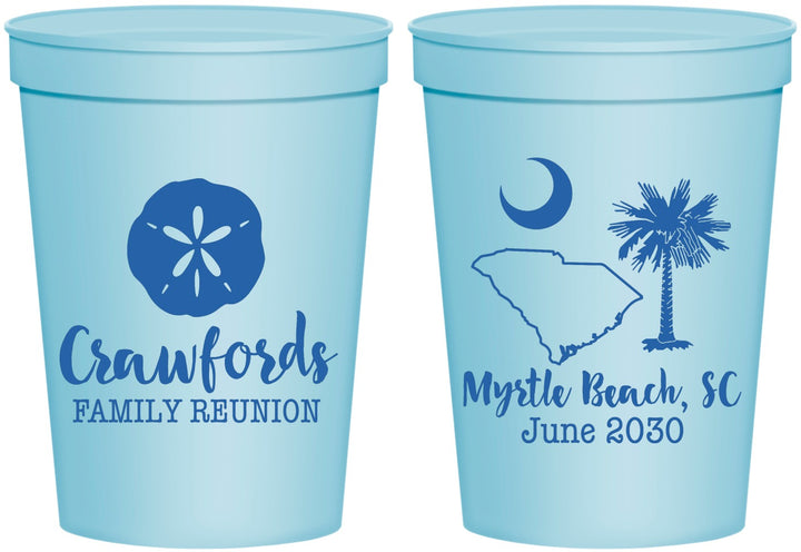Personalized Family Reunion 16 oz Stadium Cups - South Carolina | 160018