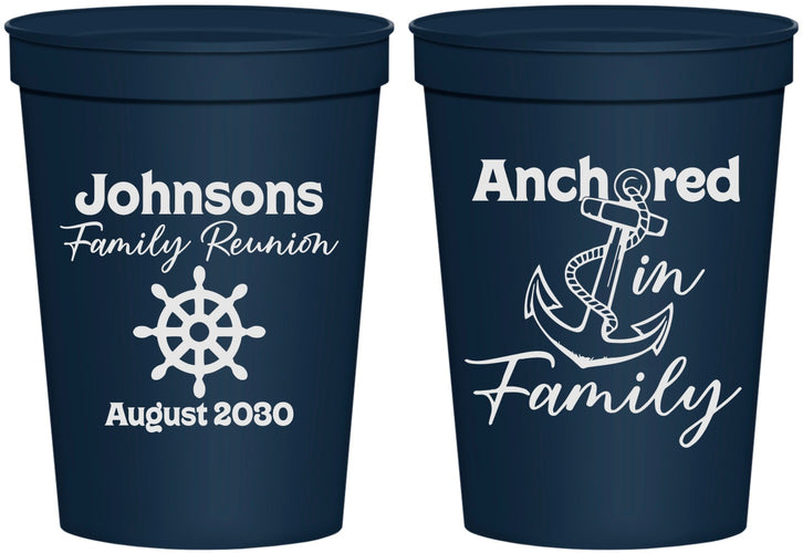 Personalized Family Reunion 16 oz Stadium Cups - Cruise Nautical | 160020