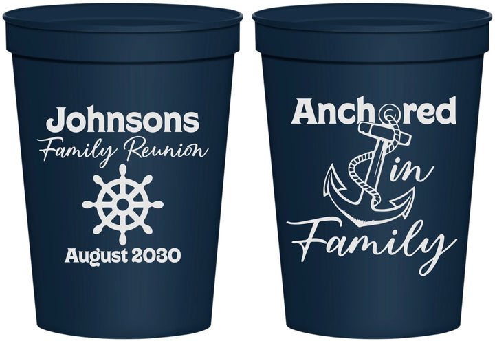 Personalized Family Reunion 16 oz Stadium Cups - Cruise Nautical | 160020